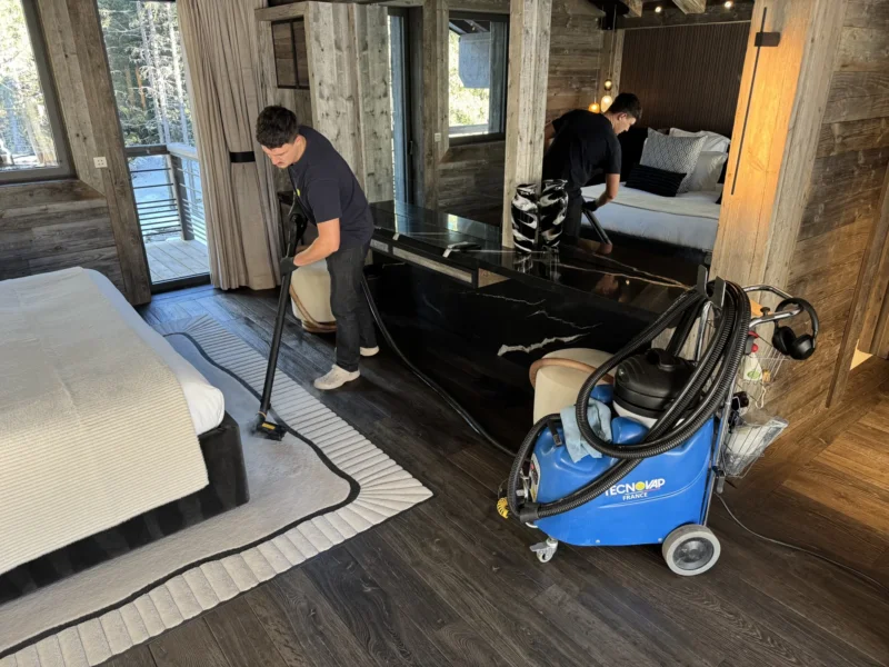 Lavage D Un Tapis De Chambre Dans Un Chalet De Prestige A Meribel 3