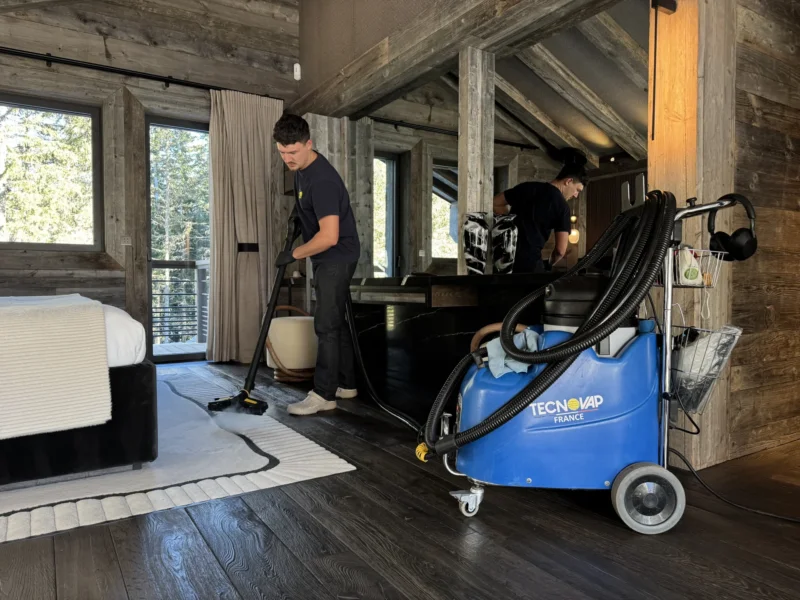 Lavage D Un Tapis De Chambre Dans Un Chalet De Prestige A Meribel 4
