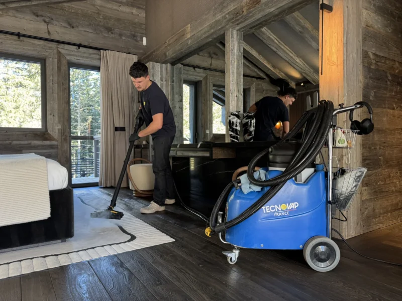 Lavage D Un Tapis De Chambre Dans Un Chalet De Prestige A Meribel 5