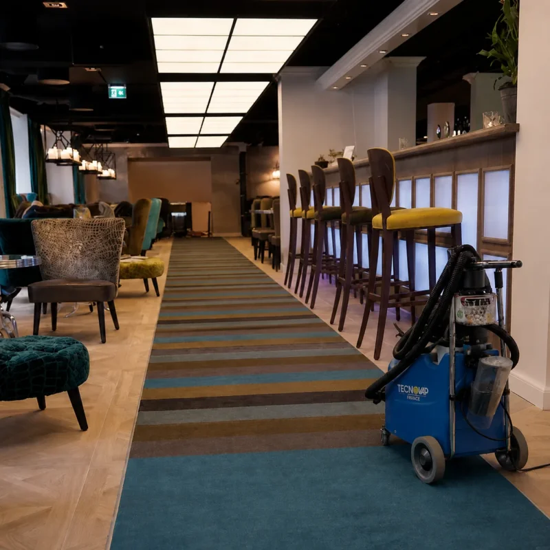 Nettoyage des moquettes et tapis de salle