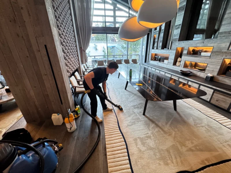 Rafraichissement D Un Tapis Haut De Gamme En Chalet A Meribel 3 1